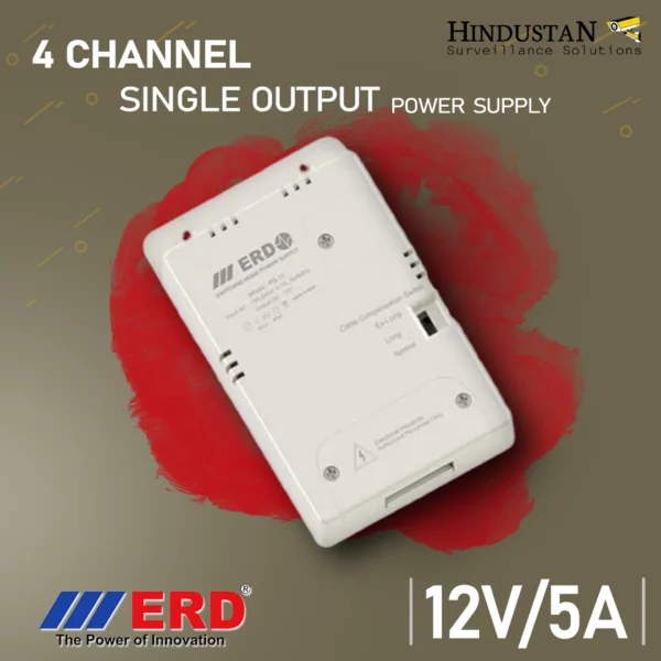 ERD POWER SUPPLY | 4CH. SINGLE OUTPUT | 12V/5A