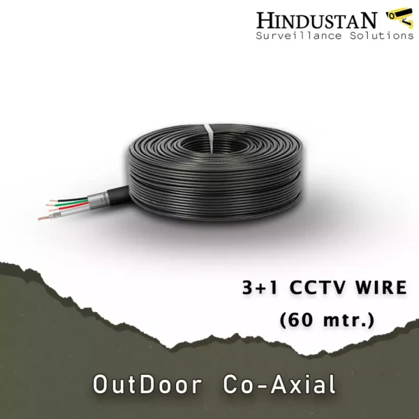 3+1 WIRE | OUTDOOR (Black) 60MTR.