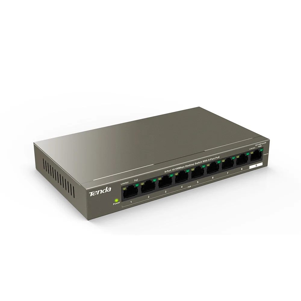 Tenda TEF1109P-8-63W 9-Port 10/100Mbps Desktop Switch With 8-Port PoE - Image 3