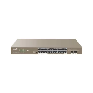 TENDA 24 PORT POE 24GE+2SFP Ethernet Switch - TEG1126P-24-410W