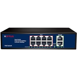 CP PLUS 8 port PoE with 2 Giga Up-Link | CP-ANW-HPU8G2-N12