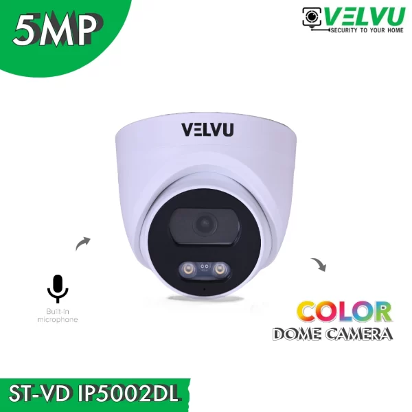 Velvu 5MP Dual Smart LED IP Color Dome Camera | ST-VD IP5002DL