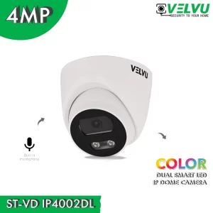 Velvu 4MP Dual Smart LED IP Color Dome Camera | ST-VD IP4002DL