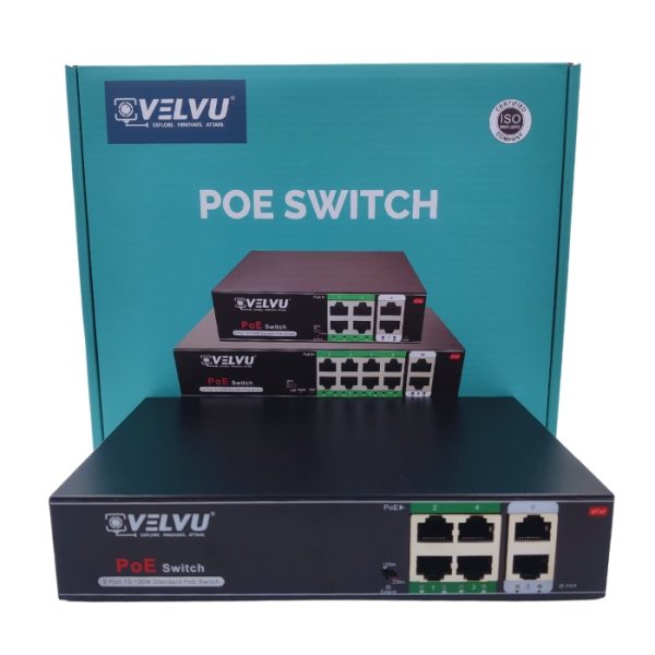 Velvu 4 Port PoE with 2 Up-Link | ST-POE-3104-M2 - Image 2