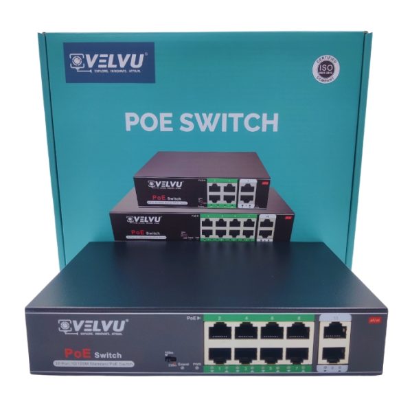 Velvu 8 Port PoE with 2 Up-Link | ST-POE-3108-M2 - Image 2