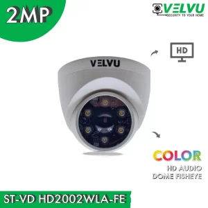 Velvu 2MP HD Color Audio Dome Fisheye Camera | ST-VD HD2002WLA-FE