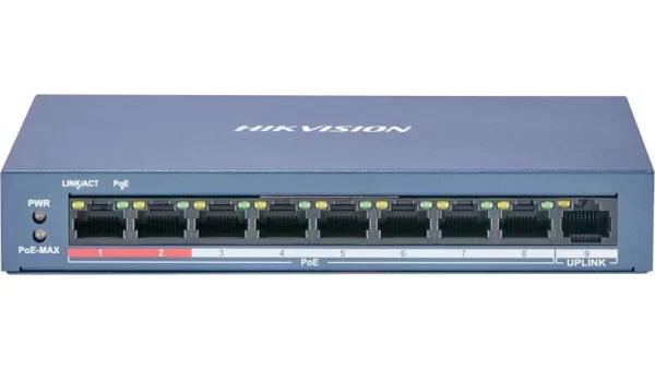 Hikvision 8 Port PoE with 2 Up-Link