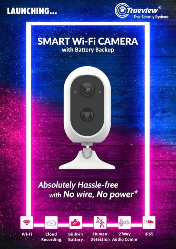 Trueview 3MP Smart Battery Backup Camera | Wi-Fi Camera - Image 2