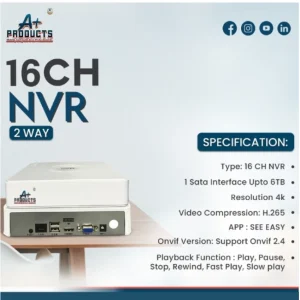 A+ PRODUCTS 16CH NVR WITH 2 WAY AUDIO
