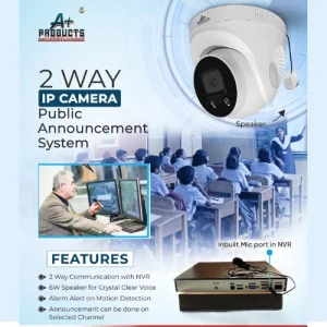 A+Products 5 MP IP Two Way Talk Dual Light Dome Camera