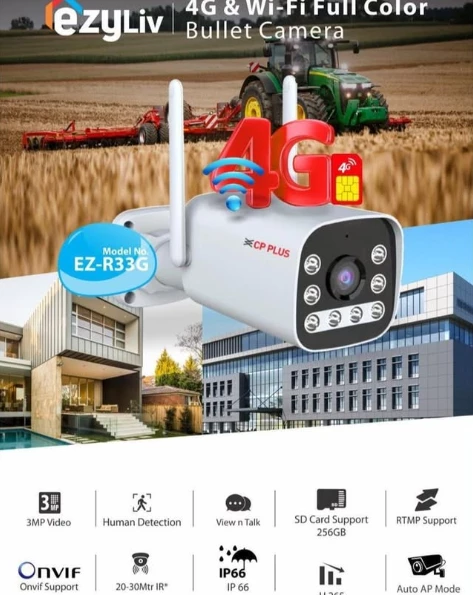 CP PLUS 3MP Full Color Bullet Camera (4G & Wi-Fi Supported) - Image 2