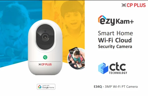 CP PLUS 3MP Pan-Tilt Wi-Fi Camera With Press to Call - Image 2